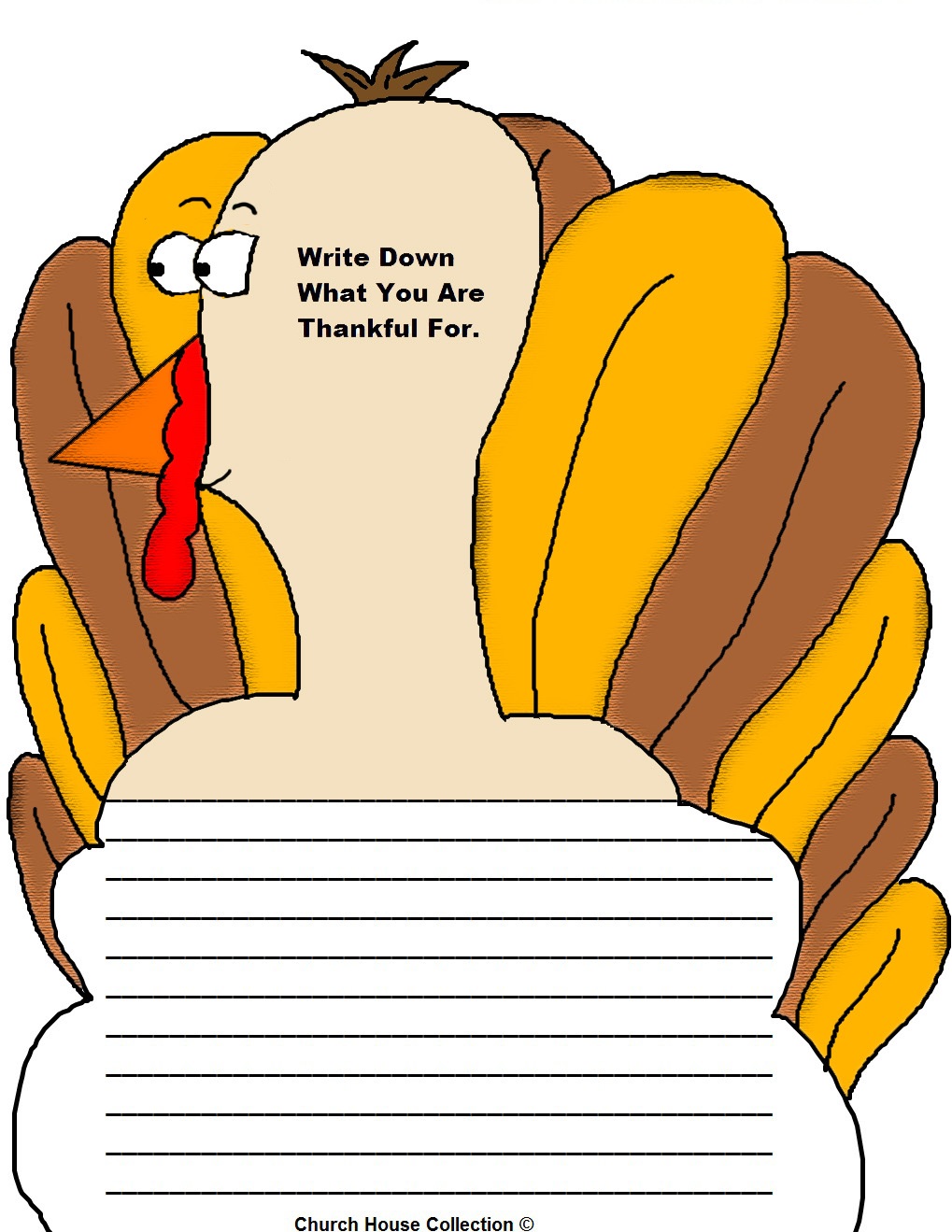 Turkey Writing Template